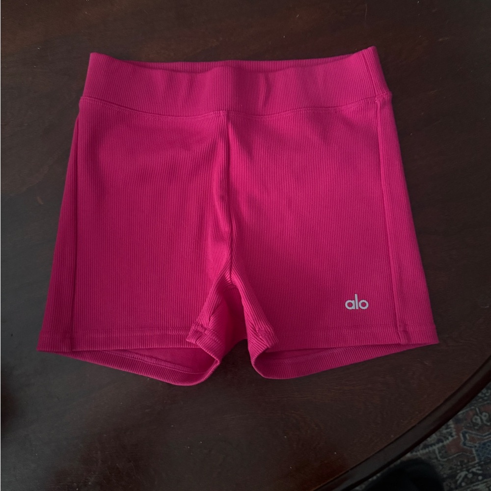 ALO Yoga Pink Athletic Compression Shorts